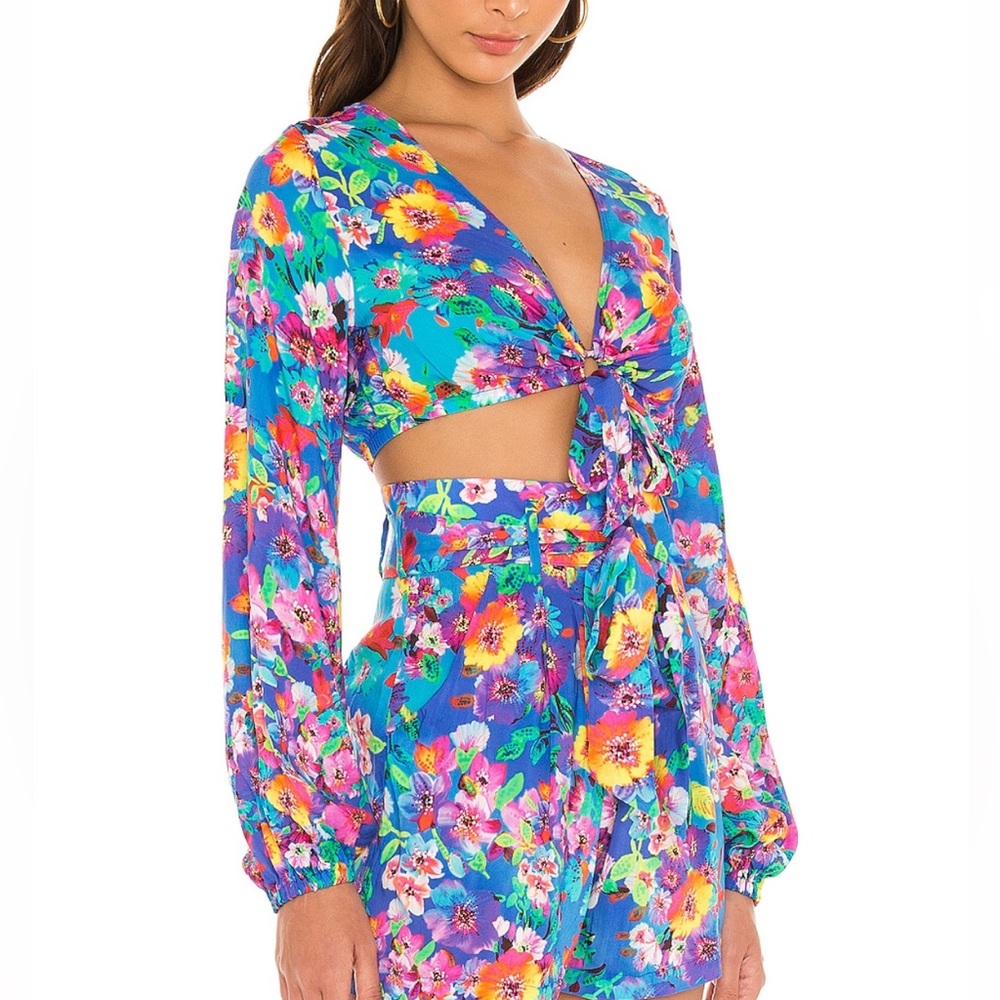 REVOLVE tie front summer crop top